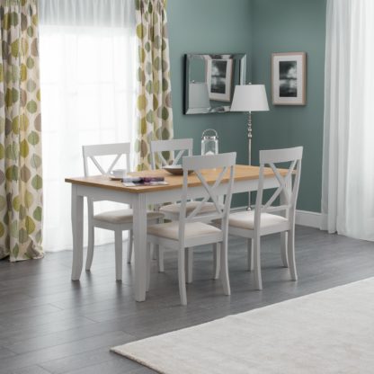 An Image of Davenport Round Dining Table with 4 Chairs Cream