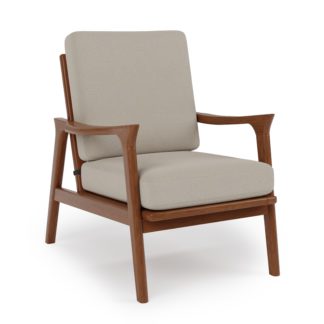An Image of Elements Maddox Self Assembly Woolly Herringbone Accent Chair Natural