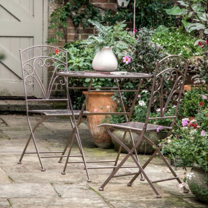 An Image of Dallow Bistro Set Pink