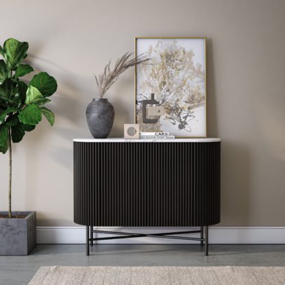 An Image of Kiera Small Sideboard Black