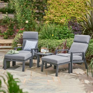 An Image of Titchwell Relax 2 Seater Coffee Set Dark Grey