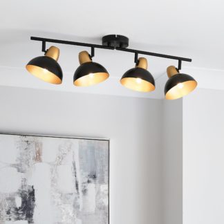 An Image of Haus 4 Light Spotlight Bar Black