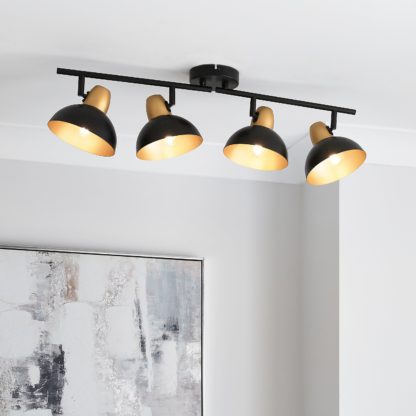 An Image of Haus 4 Light Spotlight Bar Black