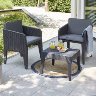 An Image of Columbia 2 Seater Balcony Set Graphite (Grey)