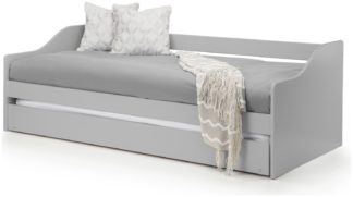 An Image of Julian Bowen Elba Wooden Guest Day Bed with Trundle - Grey