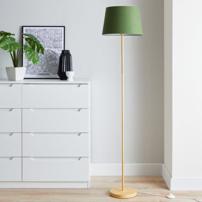 An Image of Luna Floor Lamp Green Moss Green