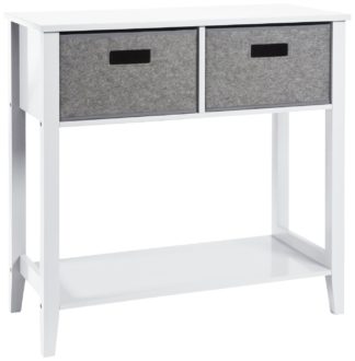 An Image of Lloyd Pascal Glade 2 Drawer Console Table - White