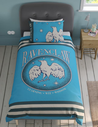 An Image of M&S Cotton Blend Ravenclaw Bedding Set