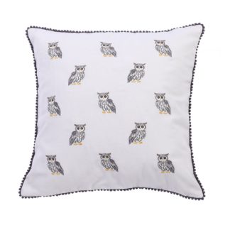An Image of Embroidered Owl Cushion