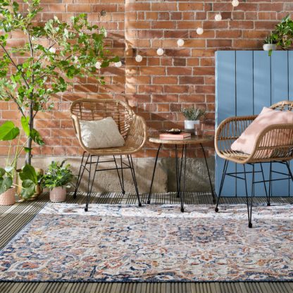 An Image of Mabel Traditional Indoor Outdoor Rug Navy