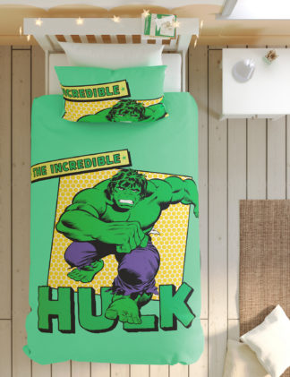 An Image of M&S Cotton Blend Hulk™ Bedding Set