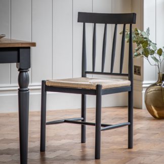 An Image of Elda Set of 2 Dining Chairs Charcoal (Grey)