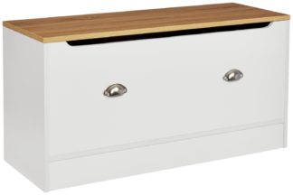 An Image of Lloyd Pascal Linwood 1 Door Storage Box - Cream & Oak