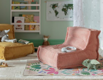 An Image of Habitat Kids Mini Estelle Cord Bean Bag - Pink