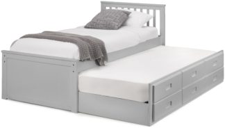 An Image of Julian Bowen Maisie Guest Bed with Drawer - Grey