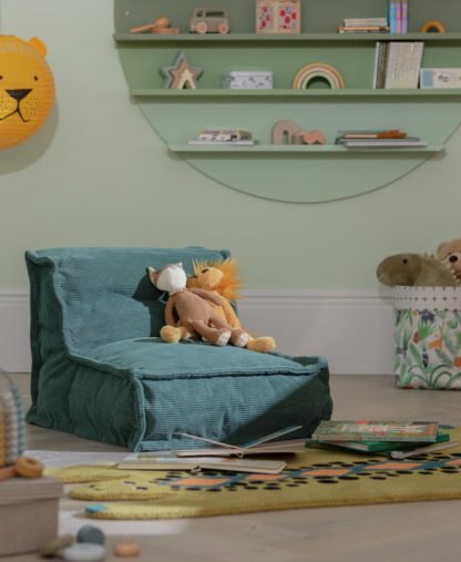 921bd812b3cb8627ce63354216bb8d554cd109b5885659f27ae11bf3b18a80ef.jpg An Image of Habitat Kids Mini Estelle Cord Bean Bag - Green
