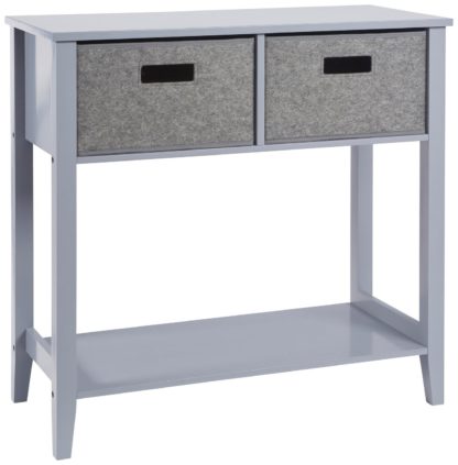 An Image of Lloyd Pascal Glade 2 Drawer Console Table - White