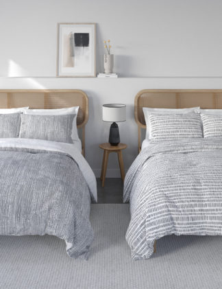 An Image of M&S 2pk Cotton Blend Geometric Bedding Sets