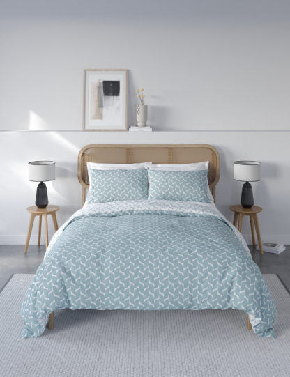 An Image of M&S Cotton Blend Geometric Bedding Set