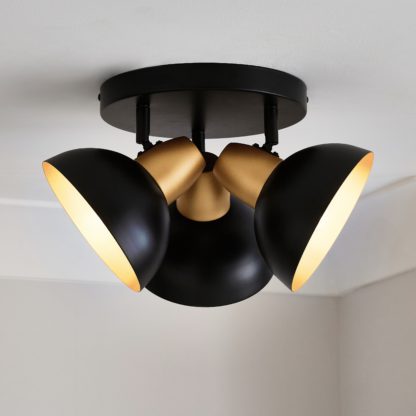 An Image of Haus 3 Light Spotlight Black