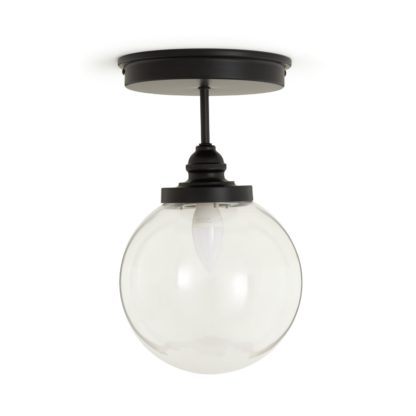 An Image of Habitat Globe Metal Pendant Ceiling Light - Black