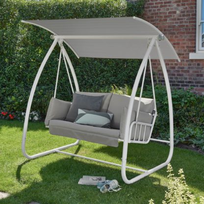 An Image of Newmarket 2 Seater Swing Grey