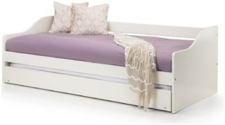 An Image of Julian Bowen Elba Wooden Guest Day Bed with Trundle - White