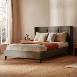 An Image of Silentnight Lilith Kingsize Velvet Bed Frame - Charcoal