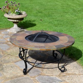 An Image of Bayfield Coffee Table Firepit 89cm Brown