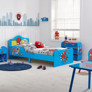 An Image of Spiderman Single Bed Blue