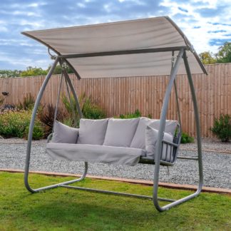 An Image of Newmarket 3 Seater Swing, Grey Grey
