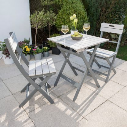 An Image of Grigio 2 Seater Bistro Set Grey