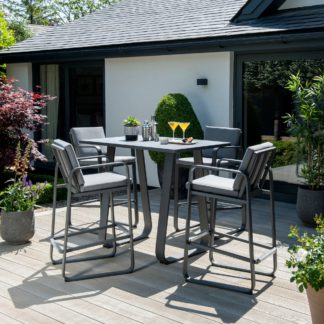 An Image of Babingley 4 Seater Bar Set Anthracite