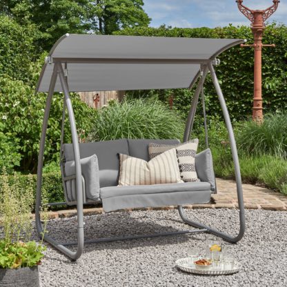 An Image of Newmarket 2 Seater Swing Grey