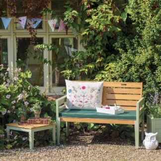 An Image of Verdi 2 Seater Garden Bench Green