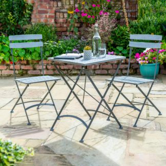 An Image of Anada 2 Seated Bistro Set Anthracite