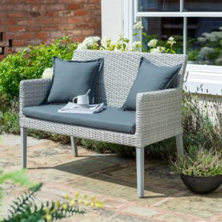 An Image of Chedworth 2 Seater Garden Bench Grey