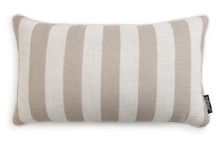 An Image of Habitat Striped Cushion - Coffee Cream - 30x50cm