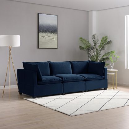 f6ebf8bfa1d87a4f68c599931c239e1e082c399175e852ed35445af664b7d463.jpg An Image of Moda 3 Seater Modular Sofa, Light Grey Boucle Moda Boucle Grey
