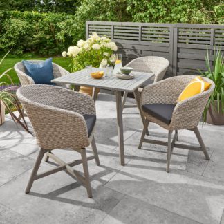 An Image of Chedworth 4 Seater Dining Set Grey