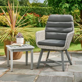 An Image of Chedworth Chair & Side Table Set Grey