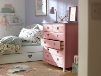 An Image of Habitat Kids Mia 4+2 Chest of Drawers - Pink