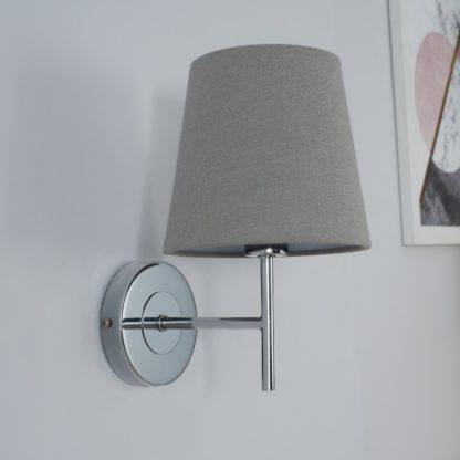 An Image of BHS Louisa Metal Wall Light - Chrome