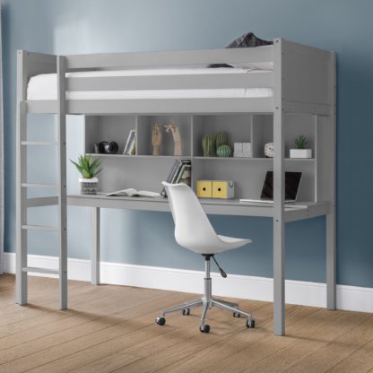04a83e26fc95c31506407f19bbd18033e949de83da43bbe787aa336a281977cc.jpg An Image of Titan High Sleeper Bed White