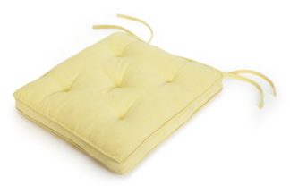 An Image of Habitat Pack of 2 Woven Cushion Seat - Yellow