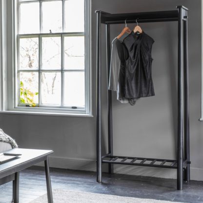 An Image of Winona Open Wardrobe Black