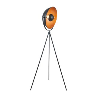 An Image of Sona Diffused Tripod Floor Lamp Black