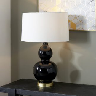 An Image of Gatsby Ceramic Table Lamp Black