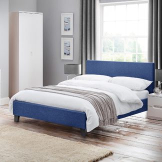 An Image of Rialto Linen Bed Blue