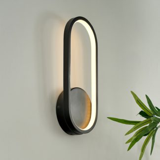 An Image of Seattle Black LED Wall Light